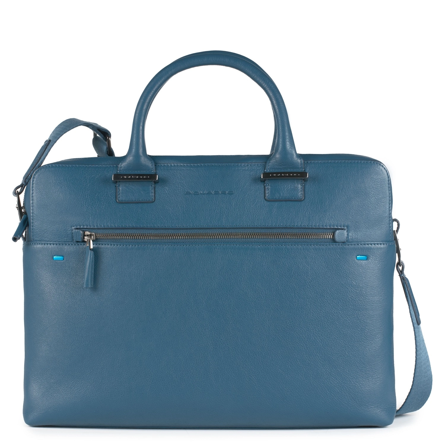 Piquadro Pike Kurzgrifflaptoptasche mit iPad® -Fach stahlblau