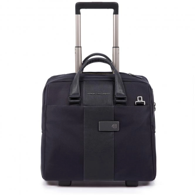 Piquadro Brief Brief Aktentasche auf Rollen 2w mit 15,6  Laptopfach und CONNEQU-Tasche Graphite