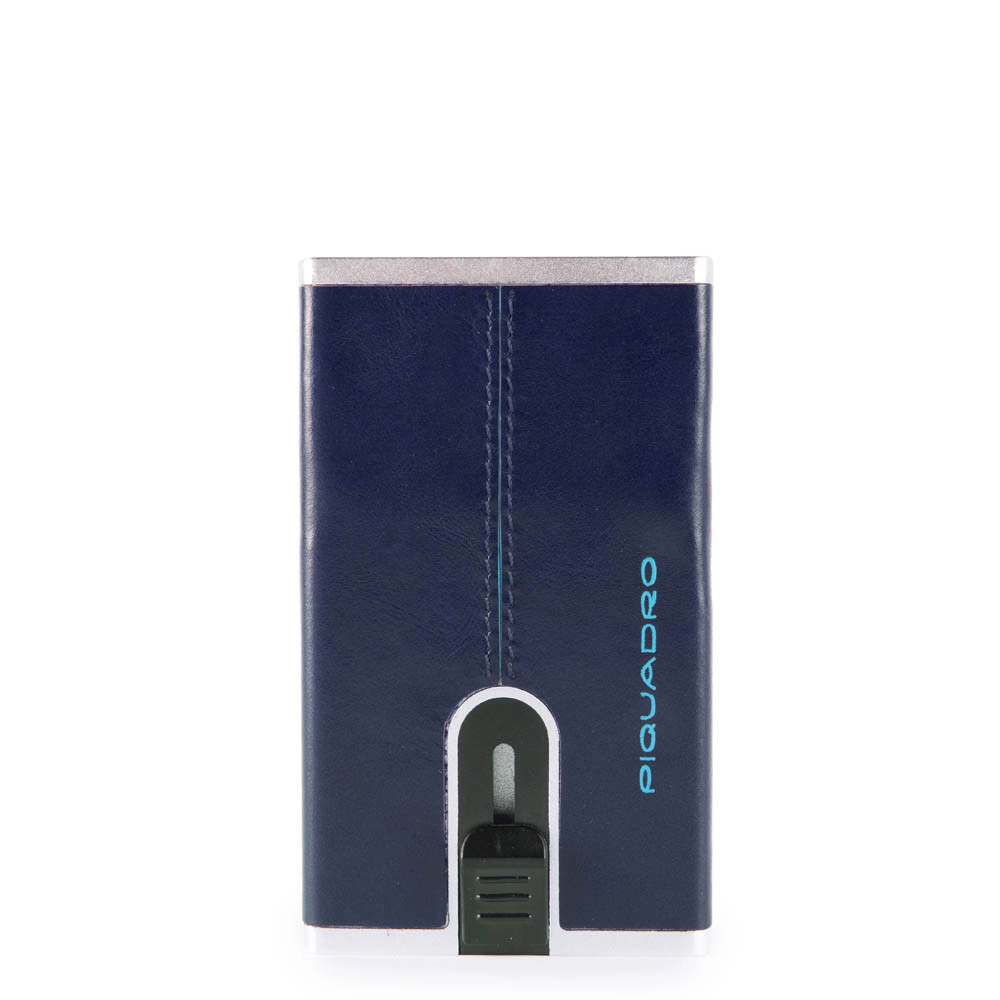 Piquadro Blue Square Compact Wallet für Scheine und Kreditkarten Nachtblau