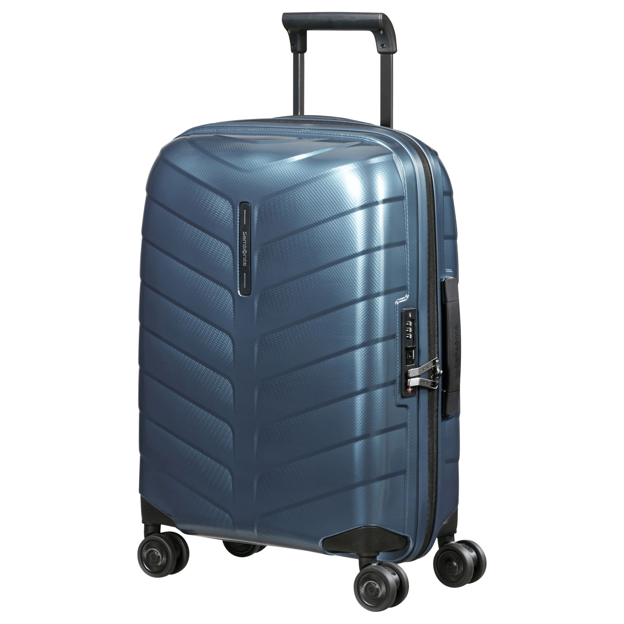 Samsonite Attrix Trolley mit 4 Rollen erweiterbar 55cm (20/23cm) Steel Blue