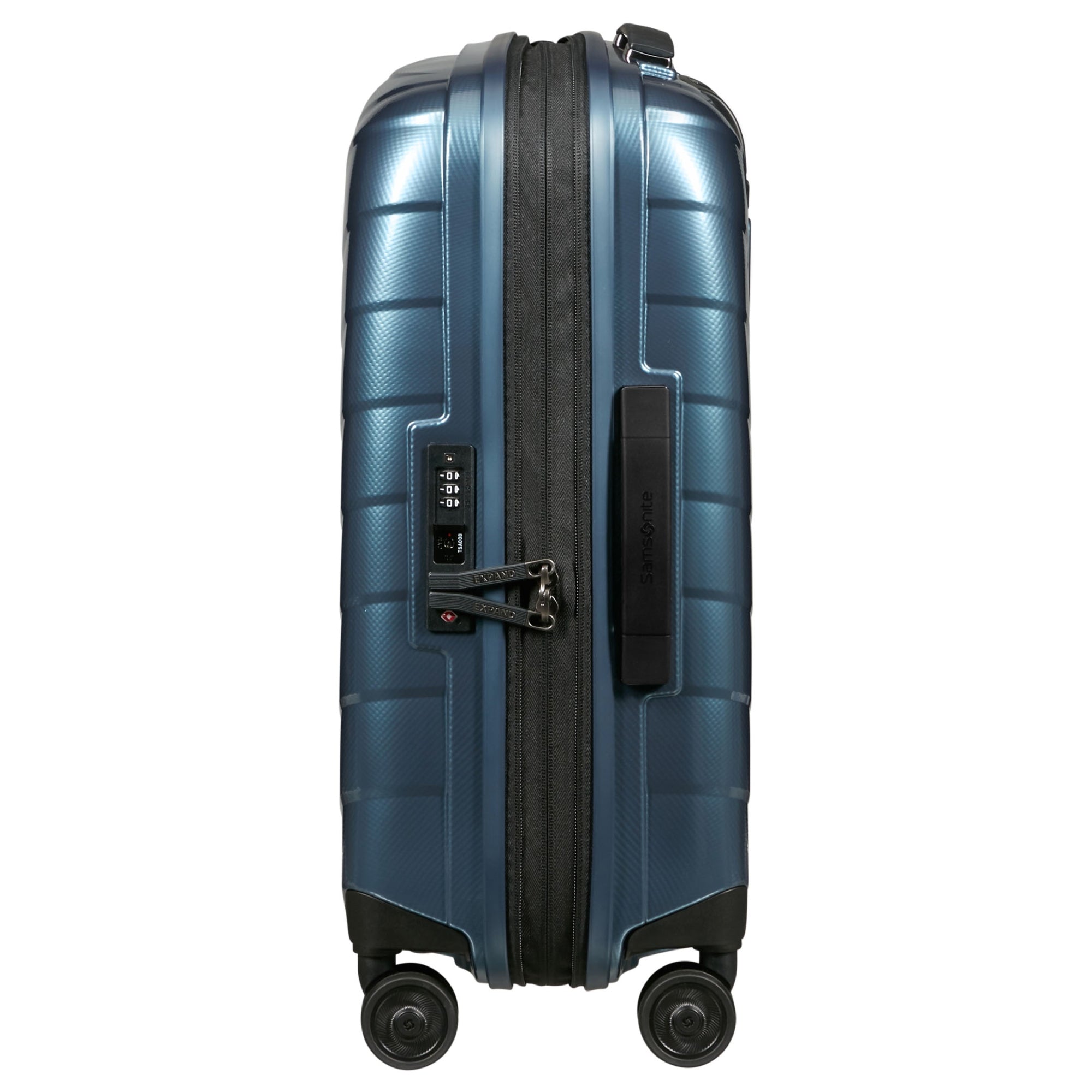 Samsonite Attrix Trolley mit 4 Rollen erweiterbar 55cm (20/23cm) Steel Blue