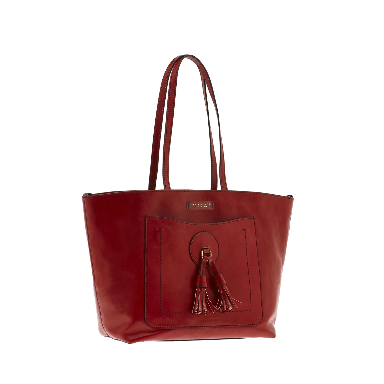 The Bridge Santacroce Shopper red currant/gold