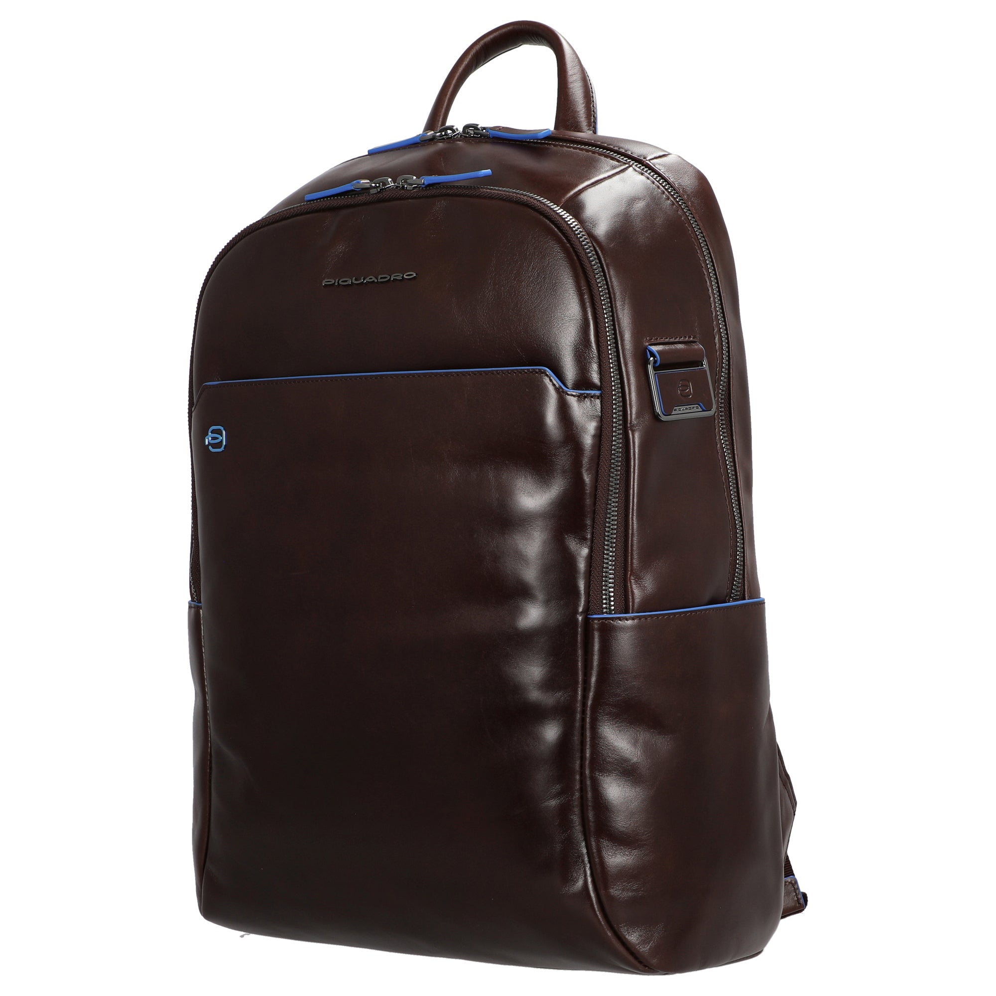 Piquadro Blue Square Großer Laptoprucksack mit 15,6  Notebookfach Mahagoni