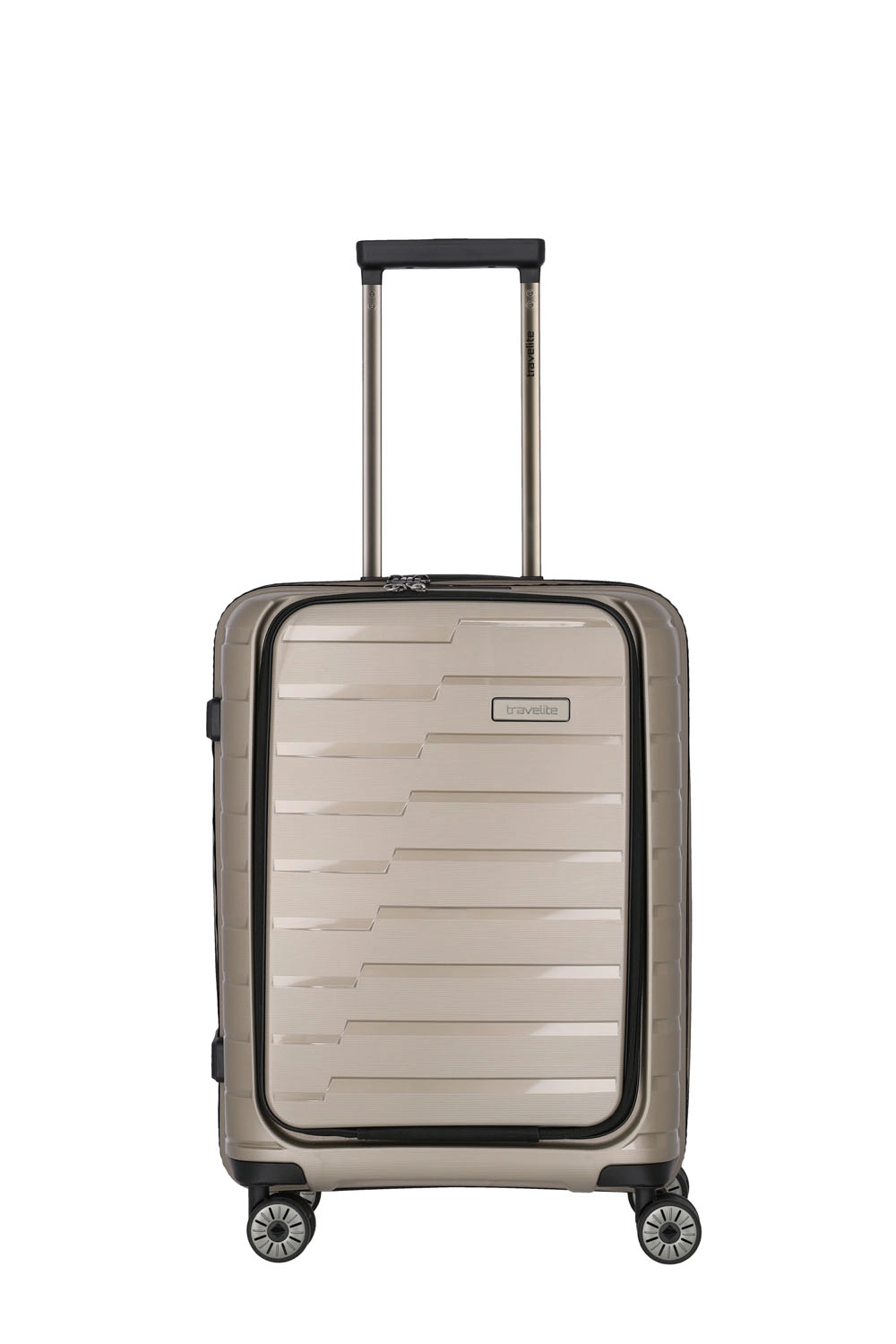 Travelite Air Base Trolley S, 4 Rollen mit Vortasche Champagner