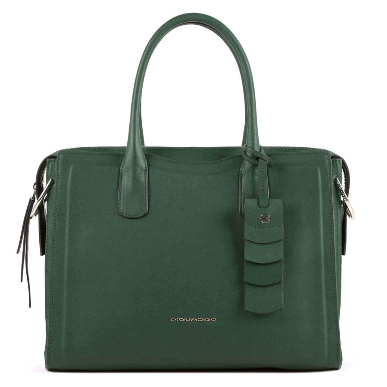 Piquadro Gea Damenlaptoptasche 11  mit Anti-Stoss Schutz verde foresta (grün)