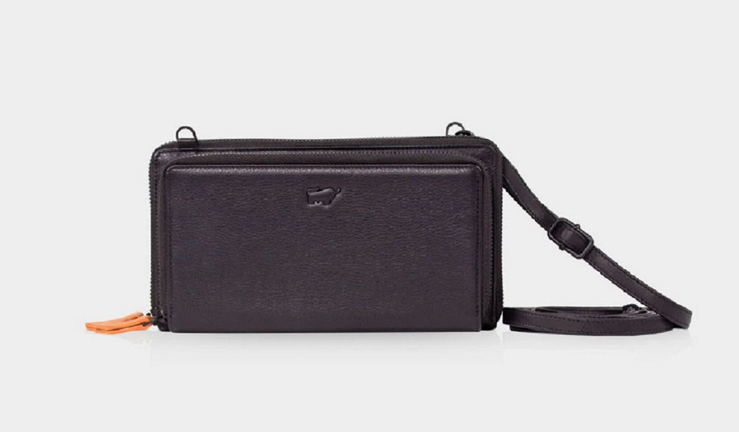 Braun Büffel EMMA Handybörse XL schwarz/orange