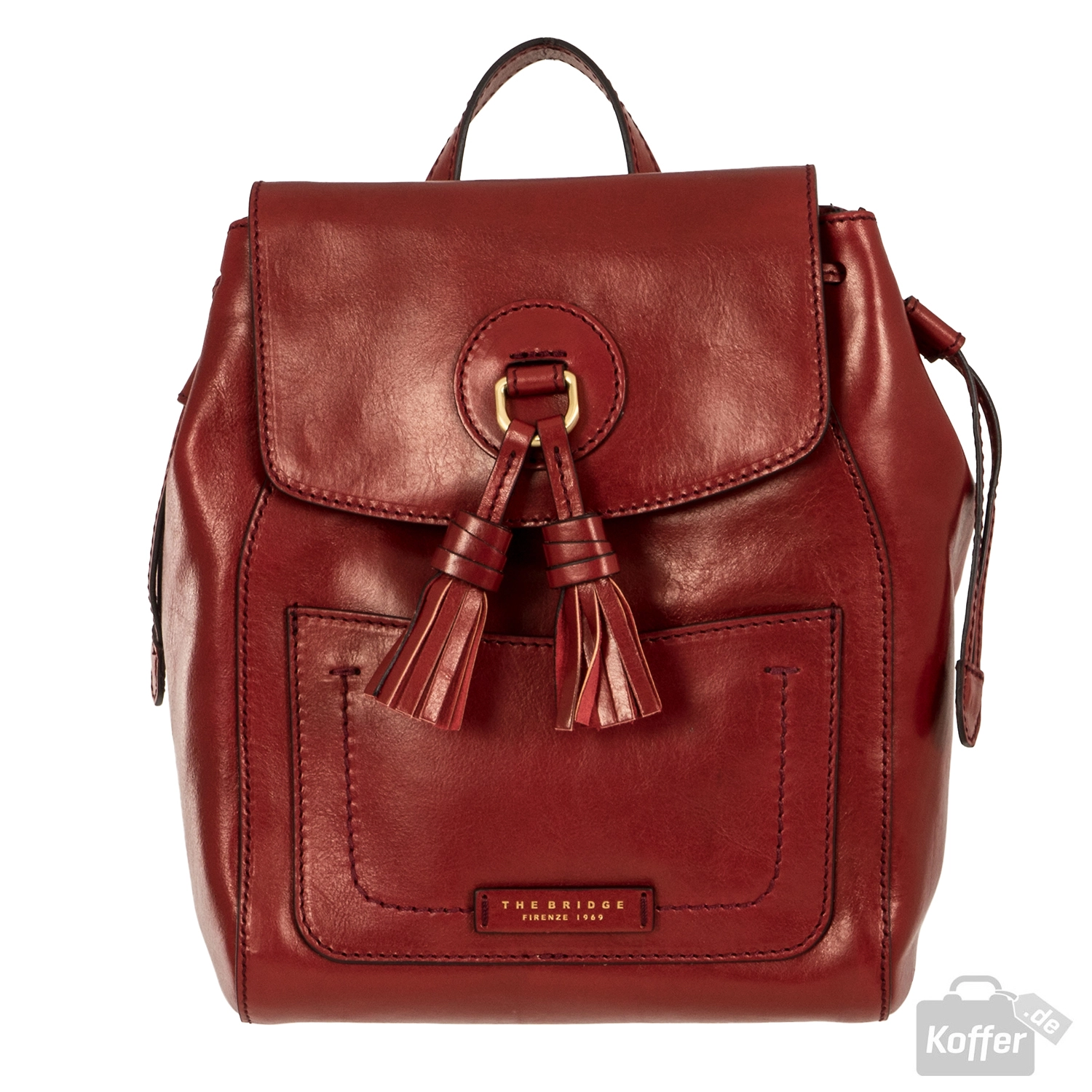 The Bridge Santacroce Rucksack red currant/gold