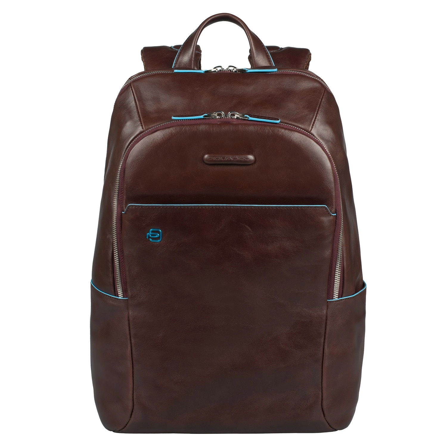 Piquadro Blue Square Kleiner Laptoprucksack 14  mit iPad®-Fach Mahagoni