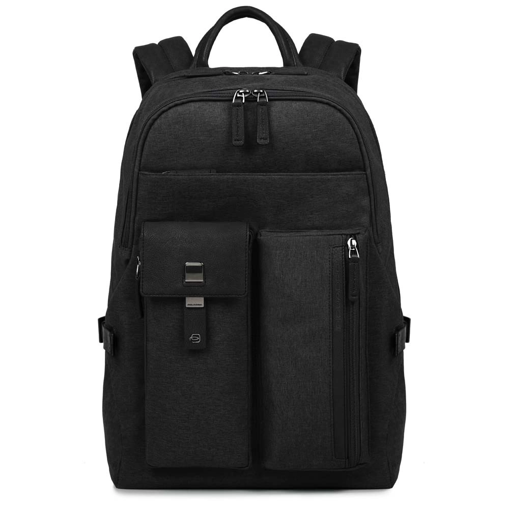 Piquadro Yukon Erweiterbarer Laptoprucksack 15,6  schwarz