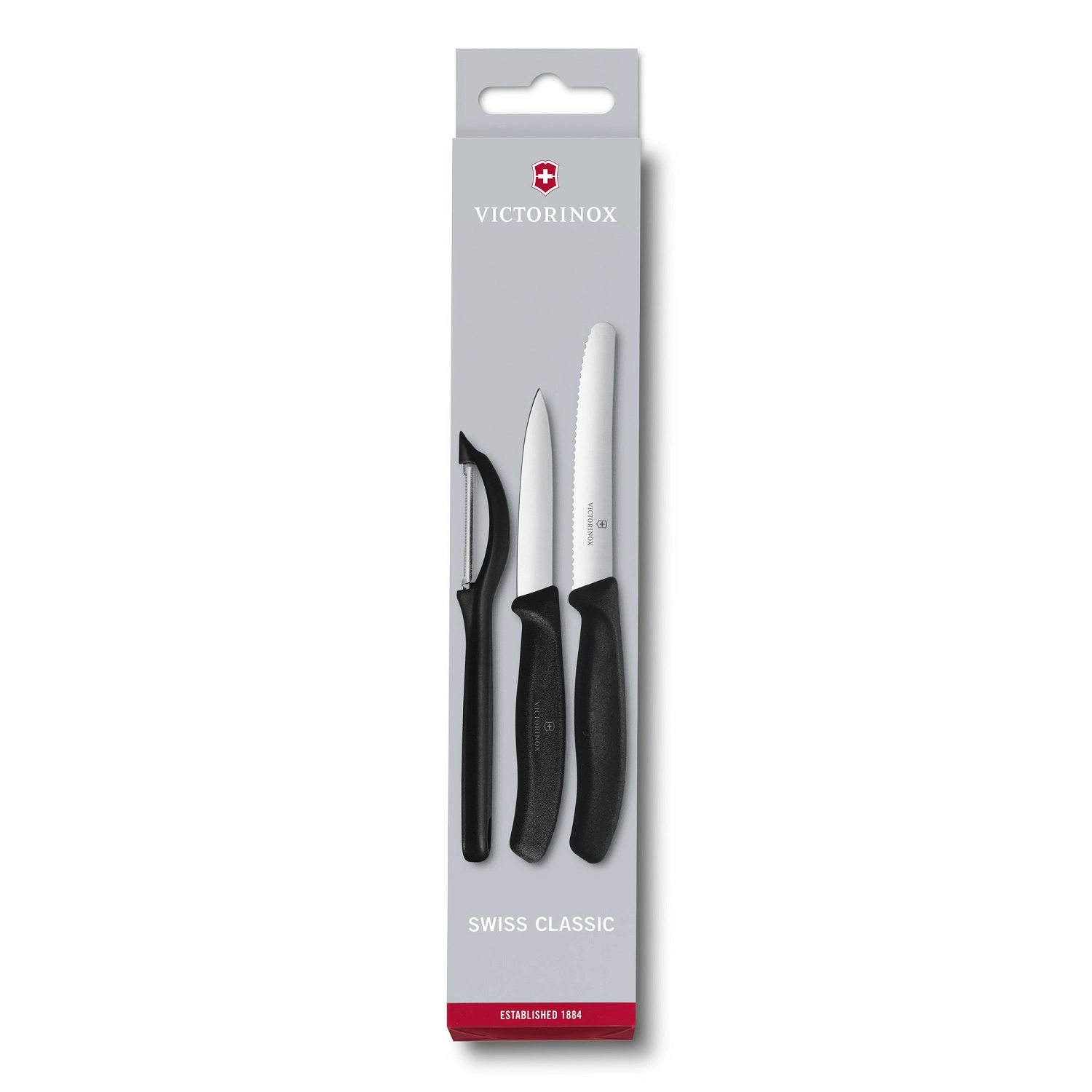 Victorinox Swiss Classic Gemüsemesser-Set mit Schäler, 3-teilig schwarz