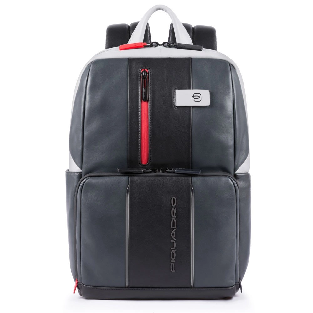 Piquadro Urban Laptoprucksack mit iPad®-Fach, LED-Licht Grau/Schwarz