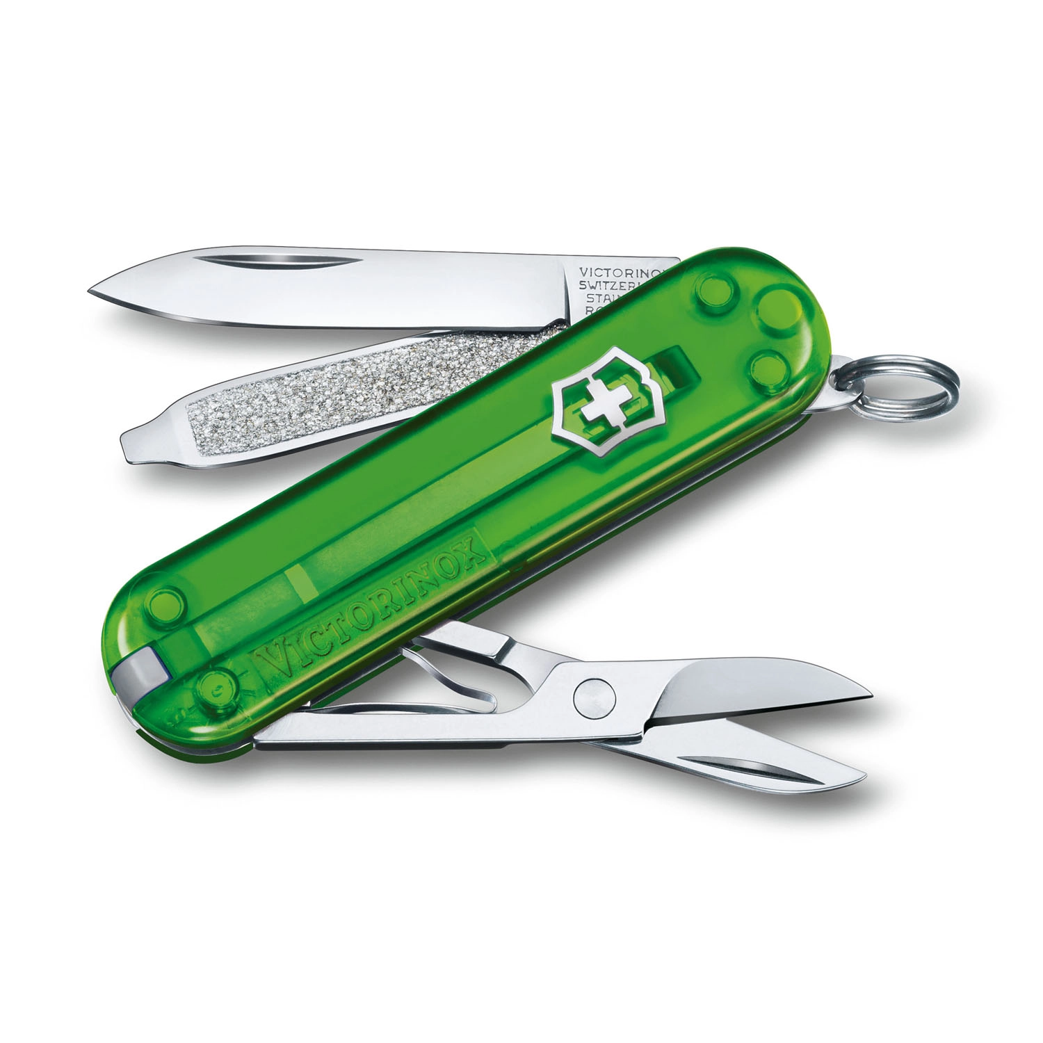 Victorinox Classic SD 7 Funktionen, kleines Taschenmesser Green Tea