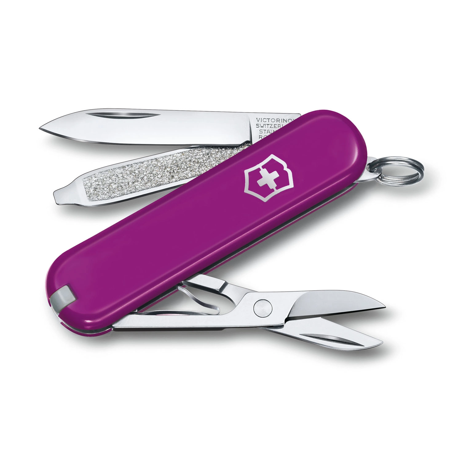 Victorinox Classic SD 7 Funktionen, kleines Taschenmesser Tasty Grape