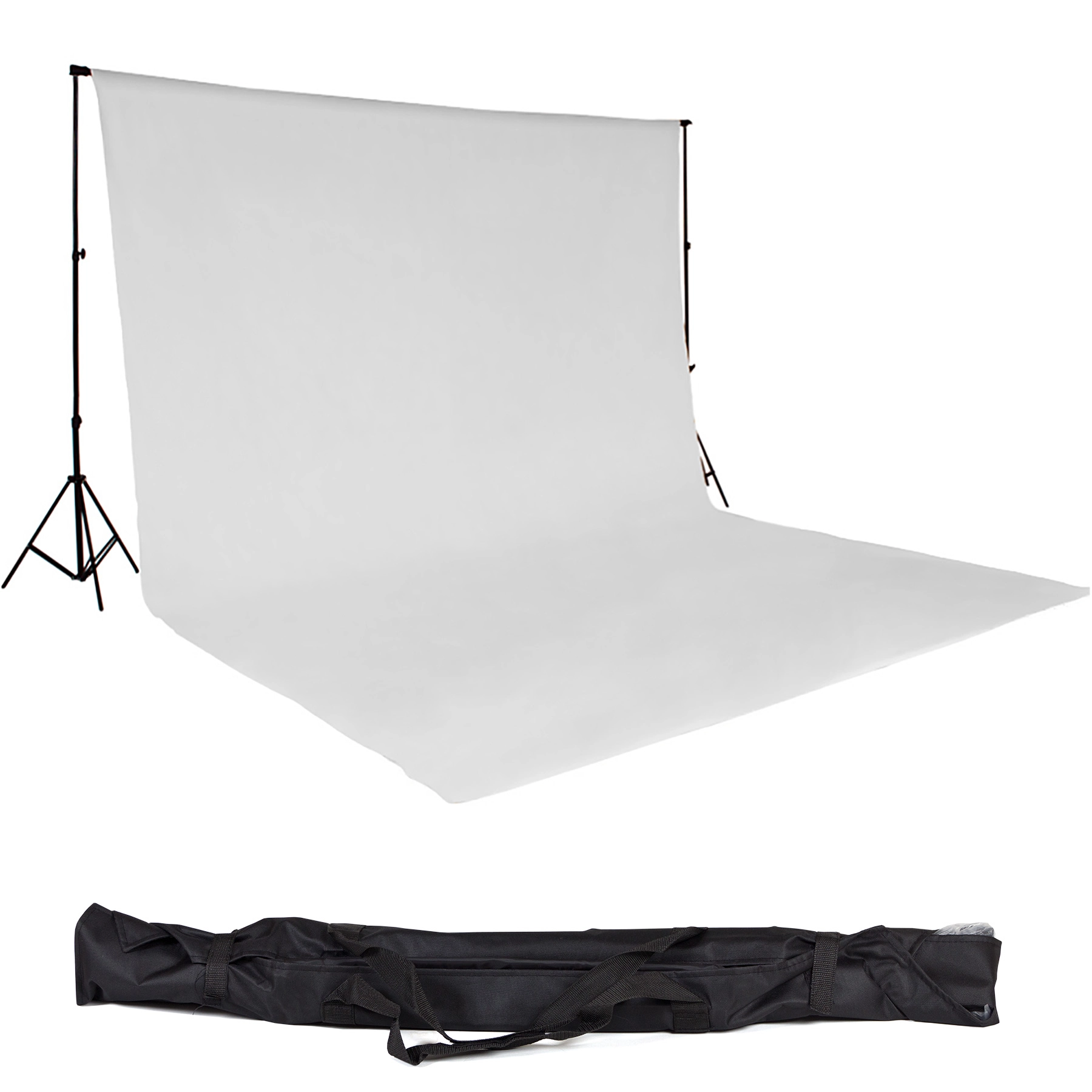 Fotohintergrund Komplettset 3x6m mit Tasche - weiß