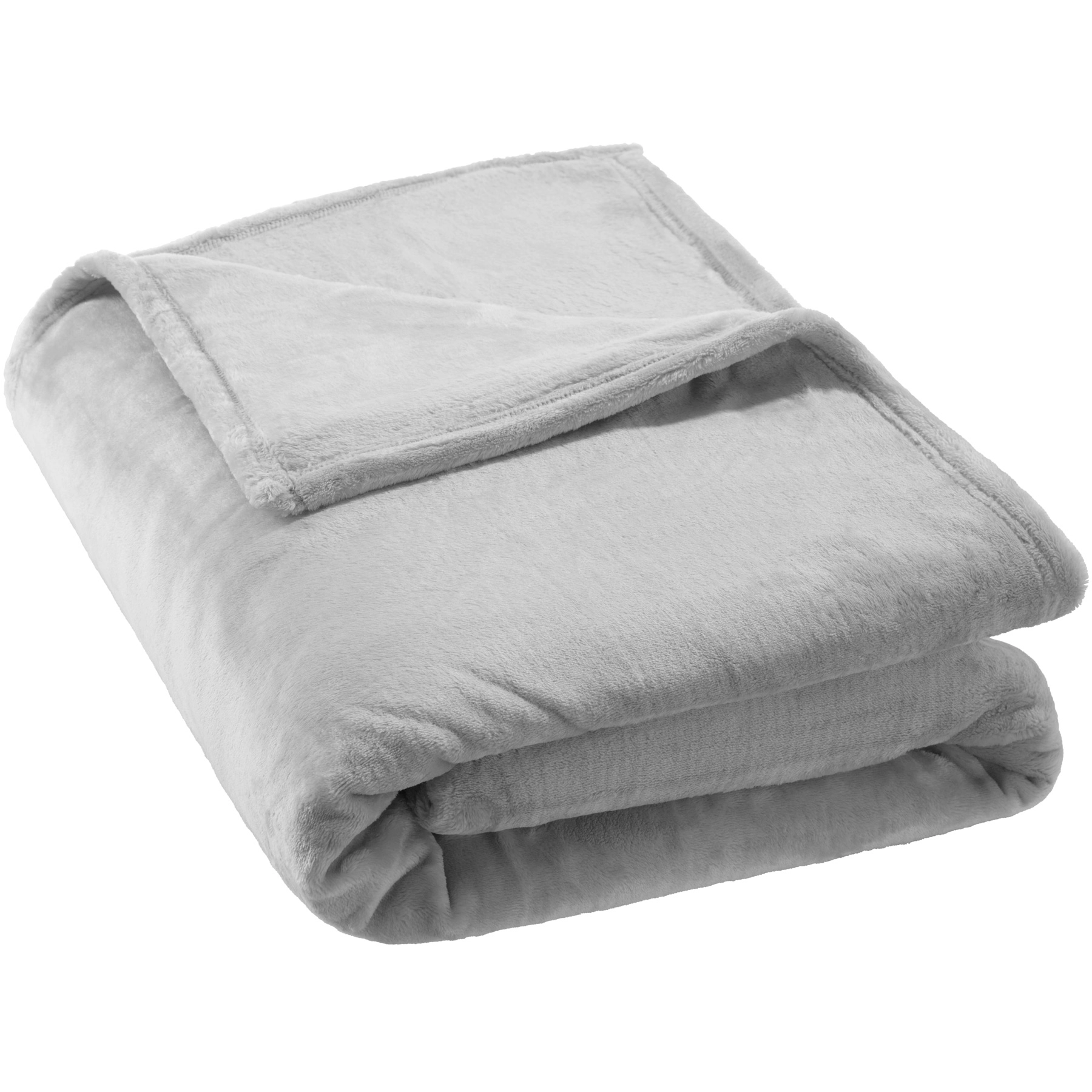 Kuscheldecke Polyester - 220 x 240 cm, grau
