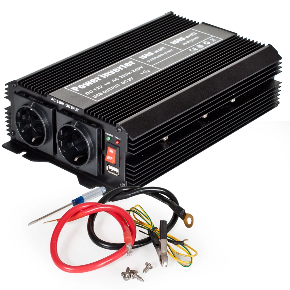 Spannungswandler 12V auf 230V 1500W 3000W - schwarz