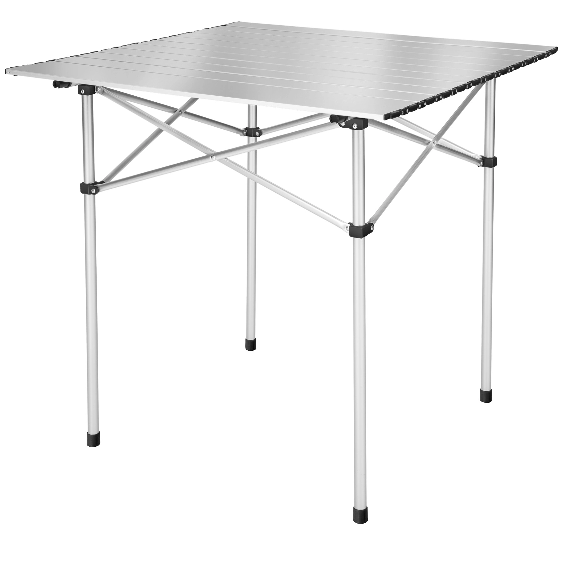 Camping Klapptisch aus Aluminium inkl. Tasche 70x70x70cm - grau