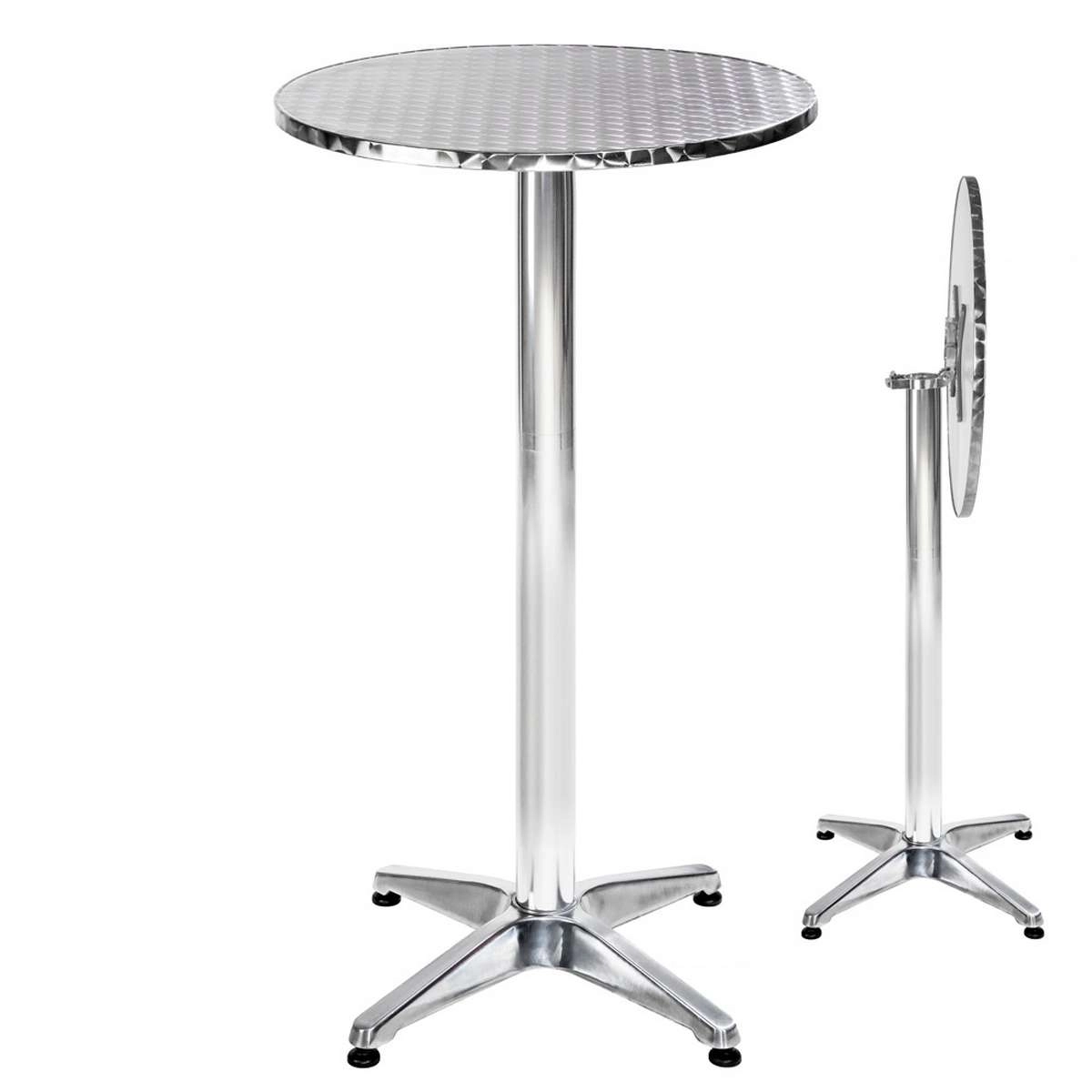 Aluminium Bistrotisch Ø60cm klappbar höhenverstellbar - 6,5 cm