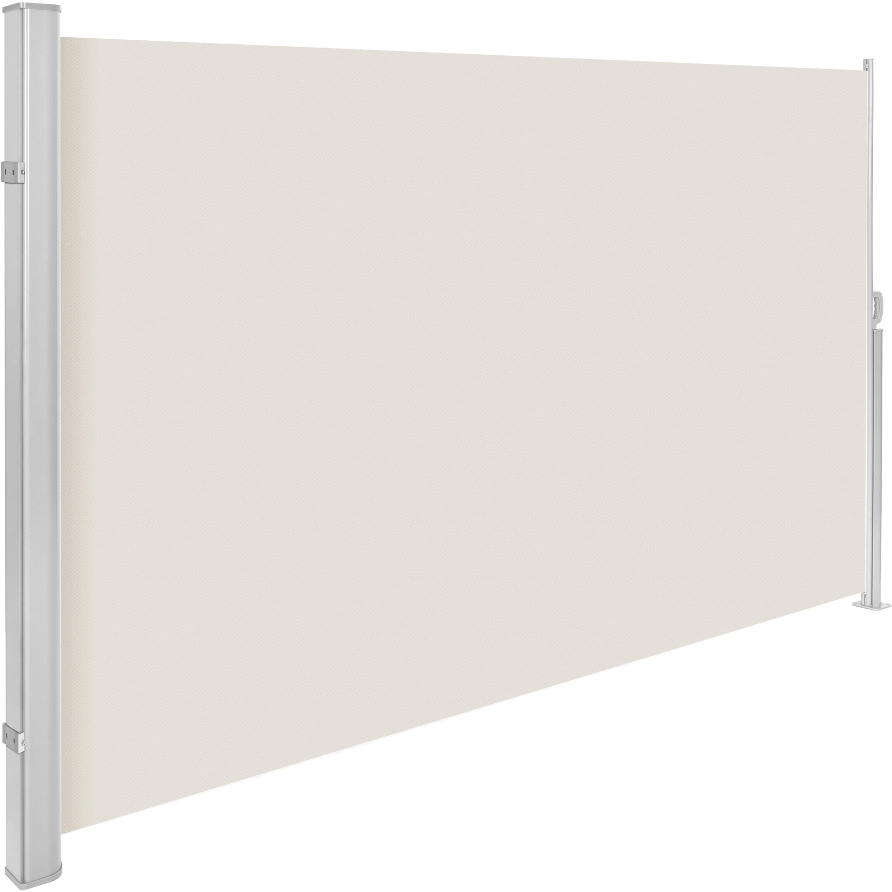 Aluminium Seitenmarkise ausziehbar mit Aufrollmechanismus - 160 x 300 cm, beige