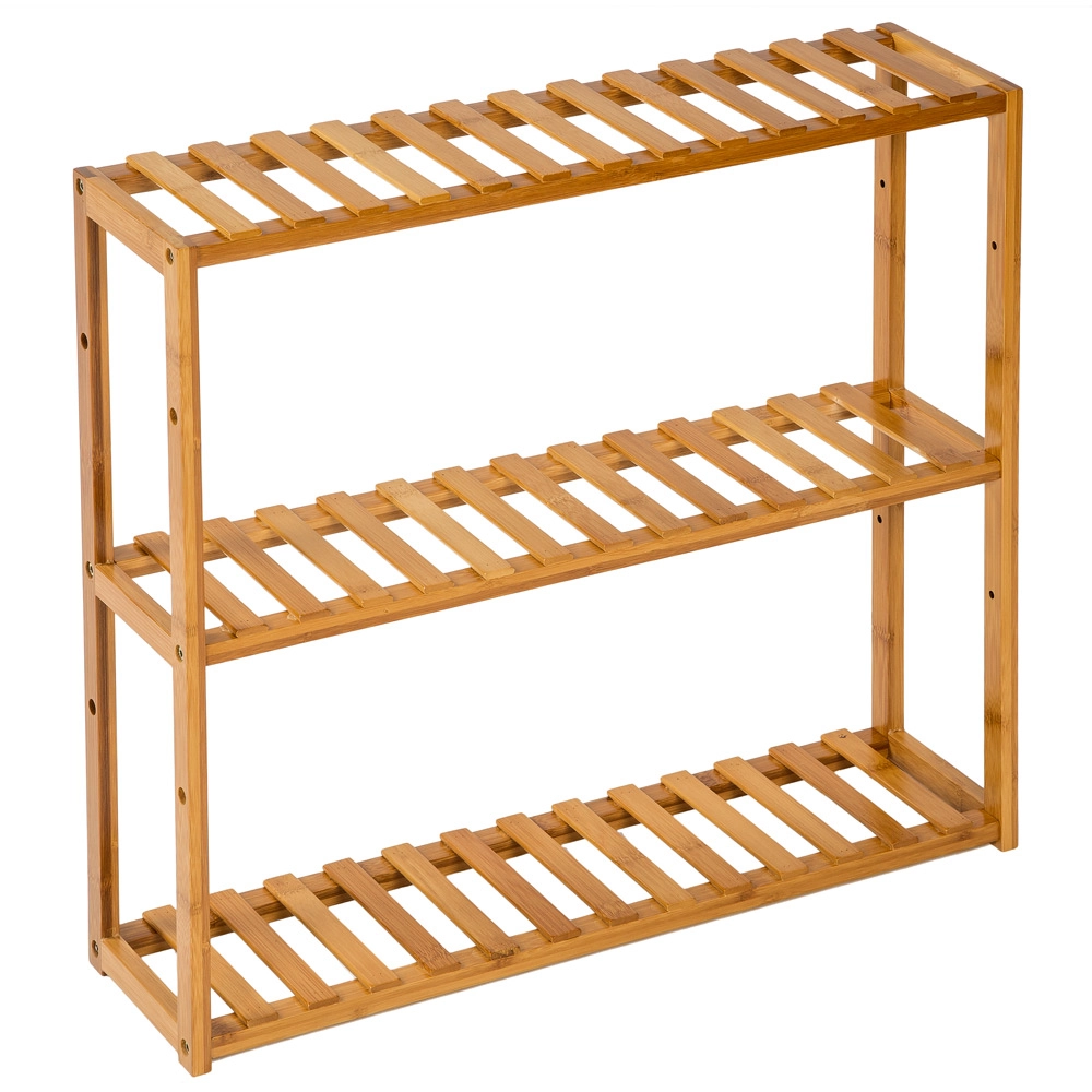 Bambus Badregal 3 Böden 60x15x54,5cm - braun