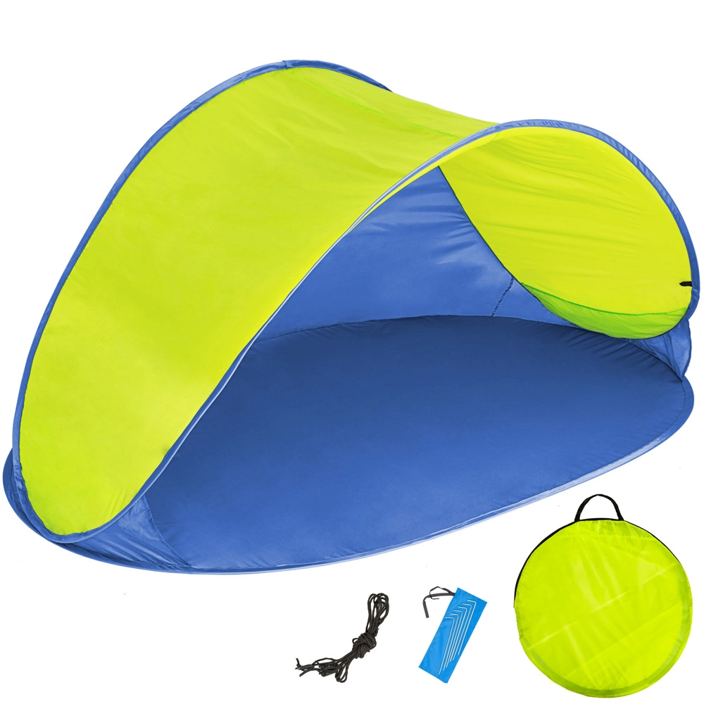 Pop-Up Strandmuschel Jasmin - blau/gelb
