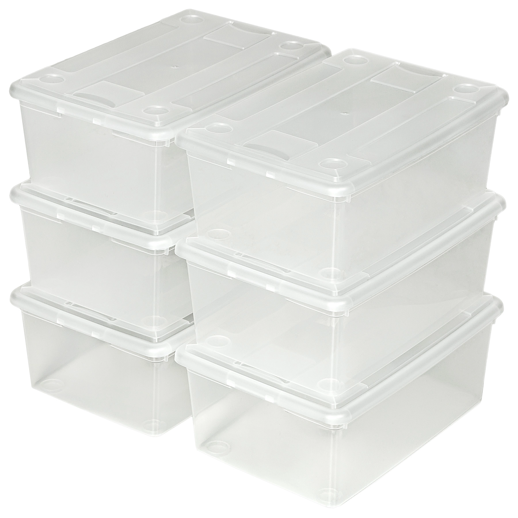 Aufbewahrungsboxen 6er Set - transparent