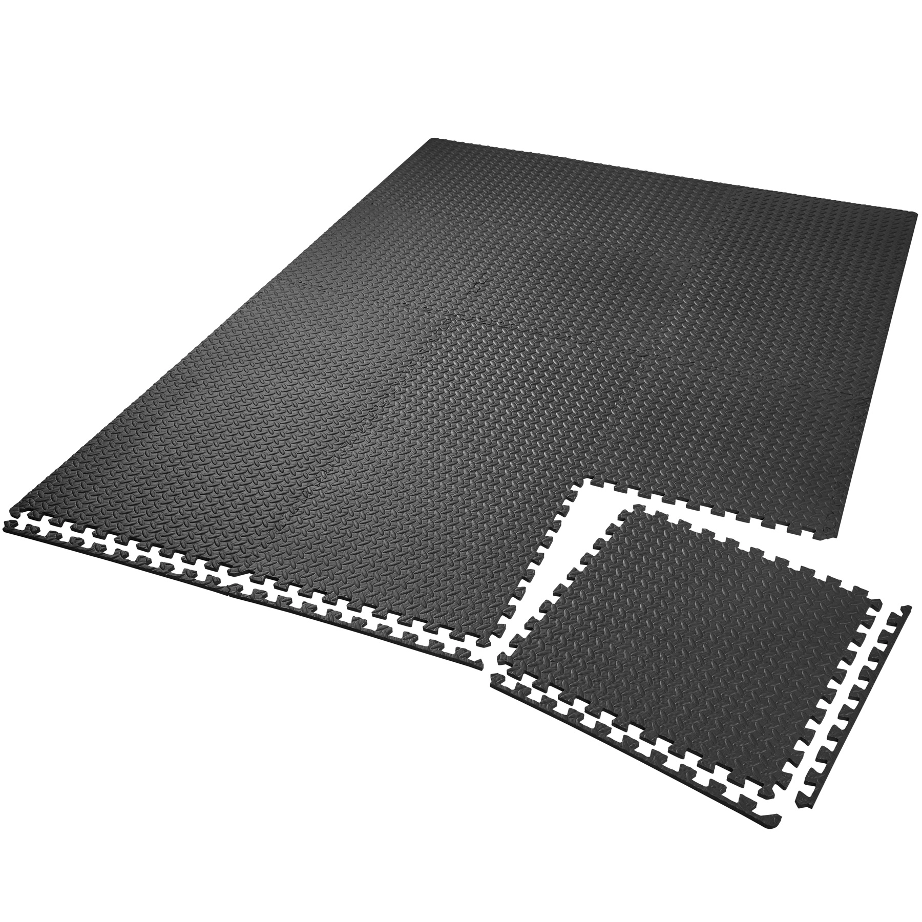 Bodenschutzmatte 12-tlg. - schwarz