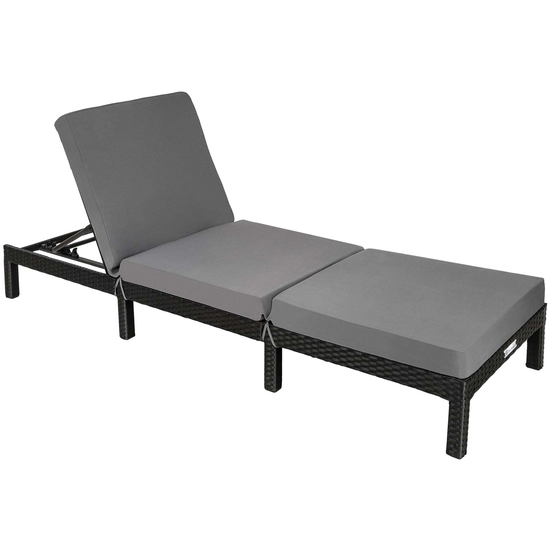Sonnenliege Rattan Sofia - schwarz