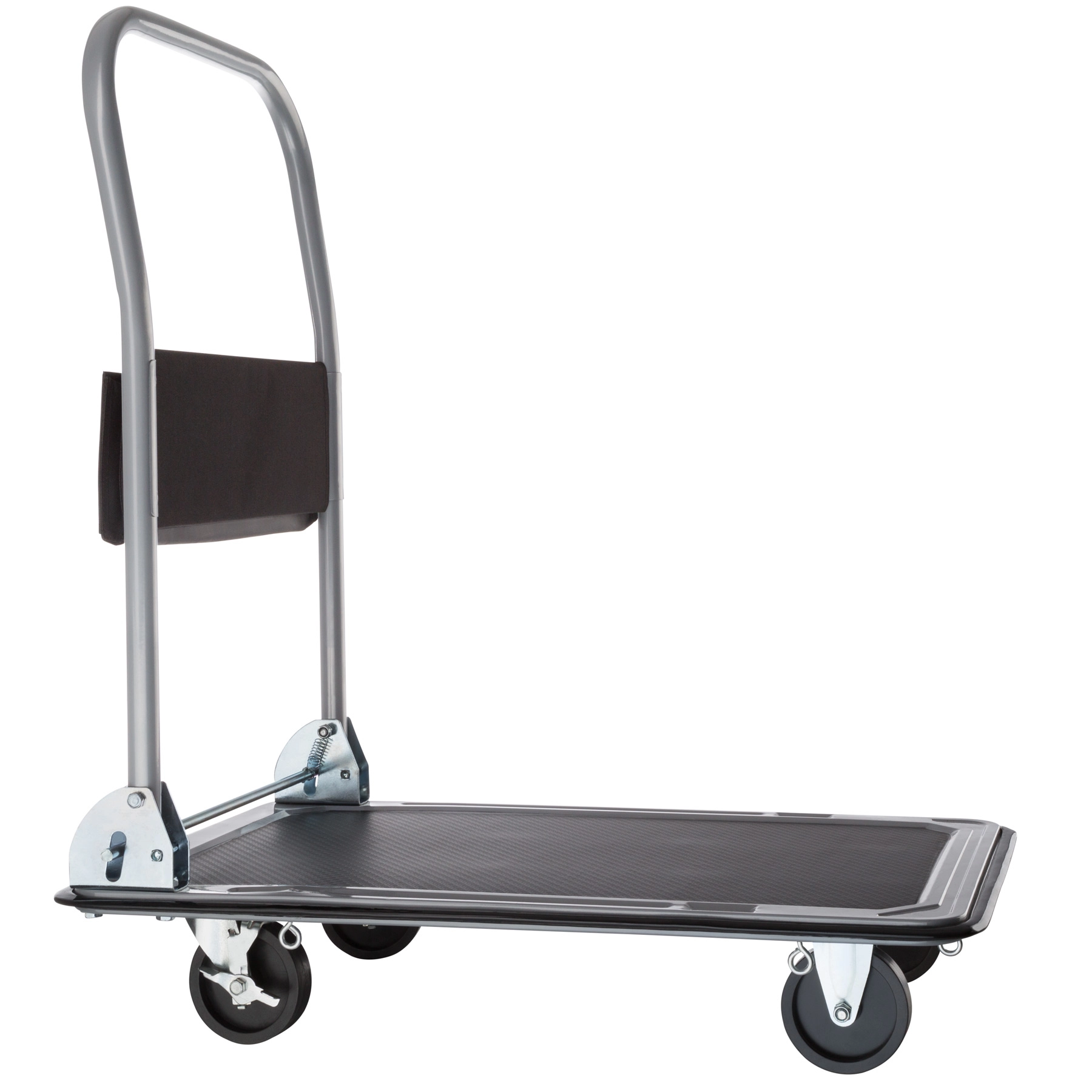 Plattformwagen mit Bremsen - schwarz, 150 kg