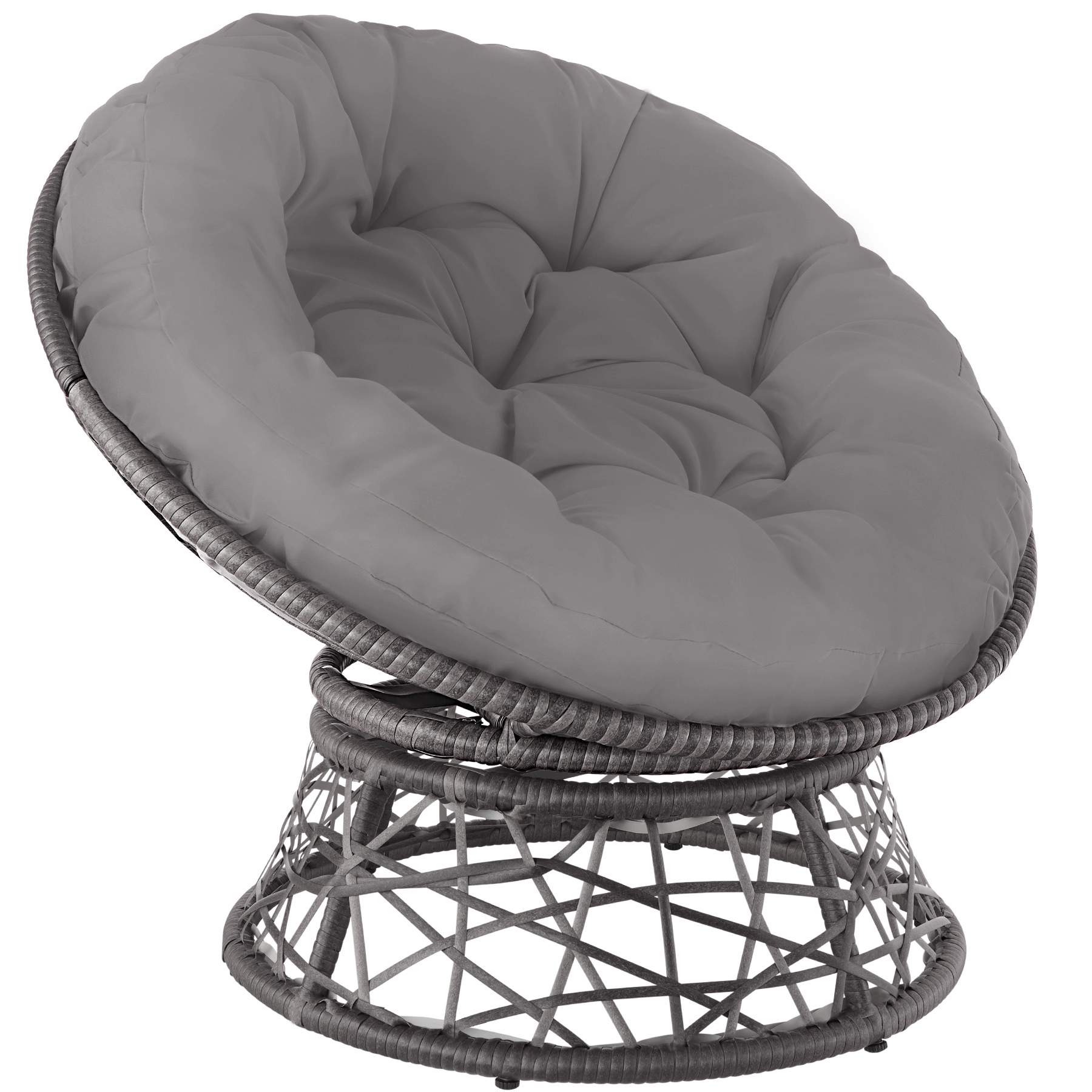 Rattansessel Gargano drehbar - grau