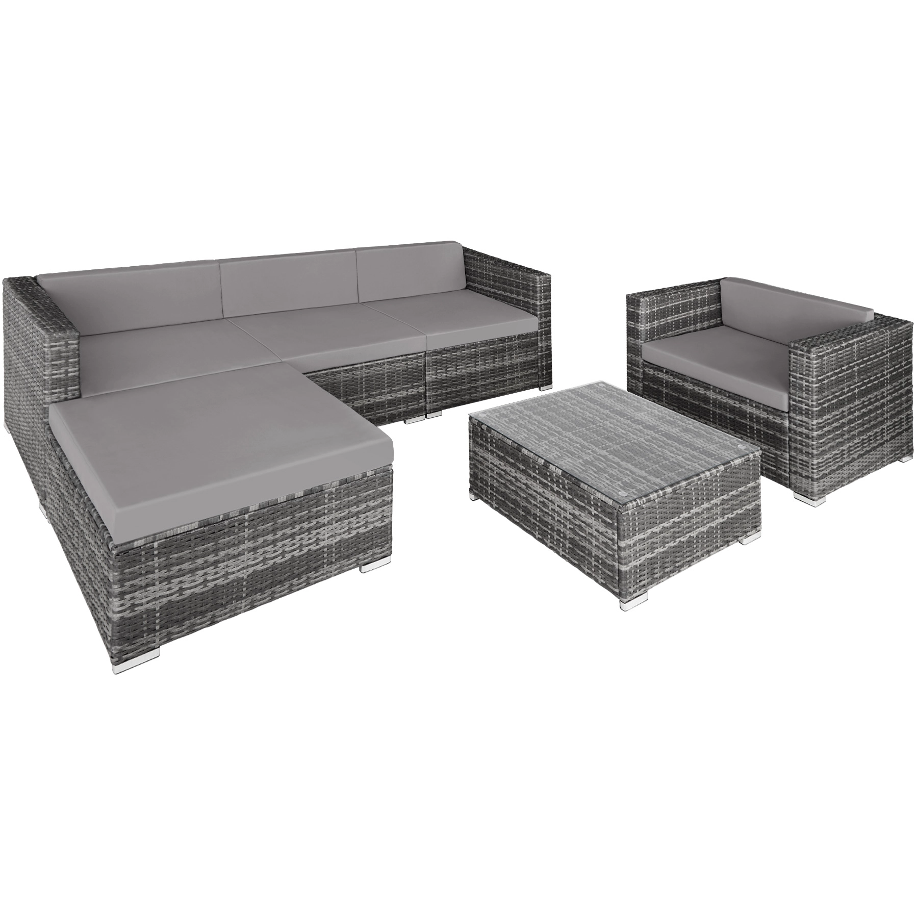 Rattan Lounge Milano - grau