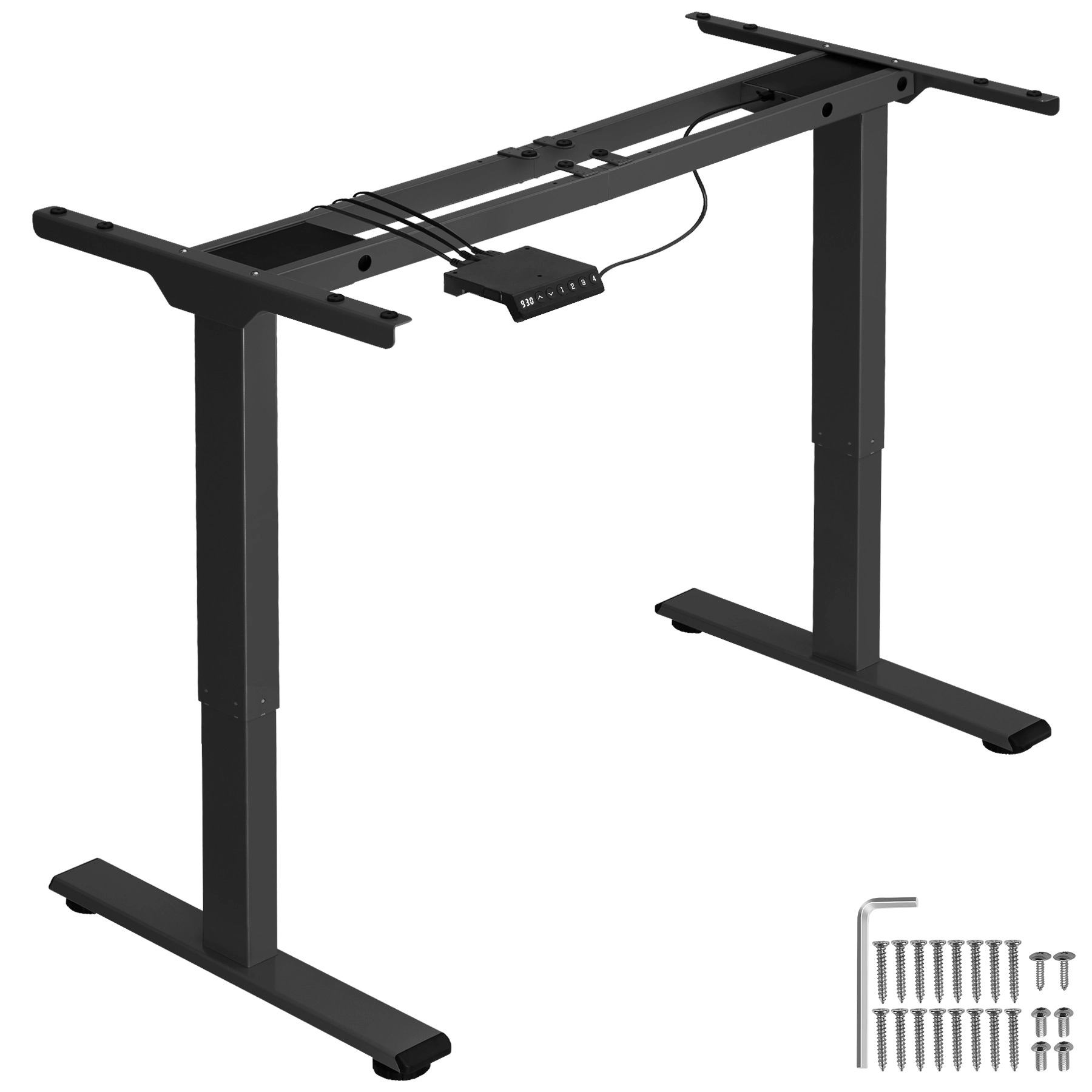 Tischgestell Melville höhenverstellbar 110-168x60x70-119cm - schwarz