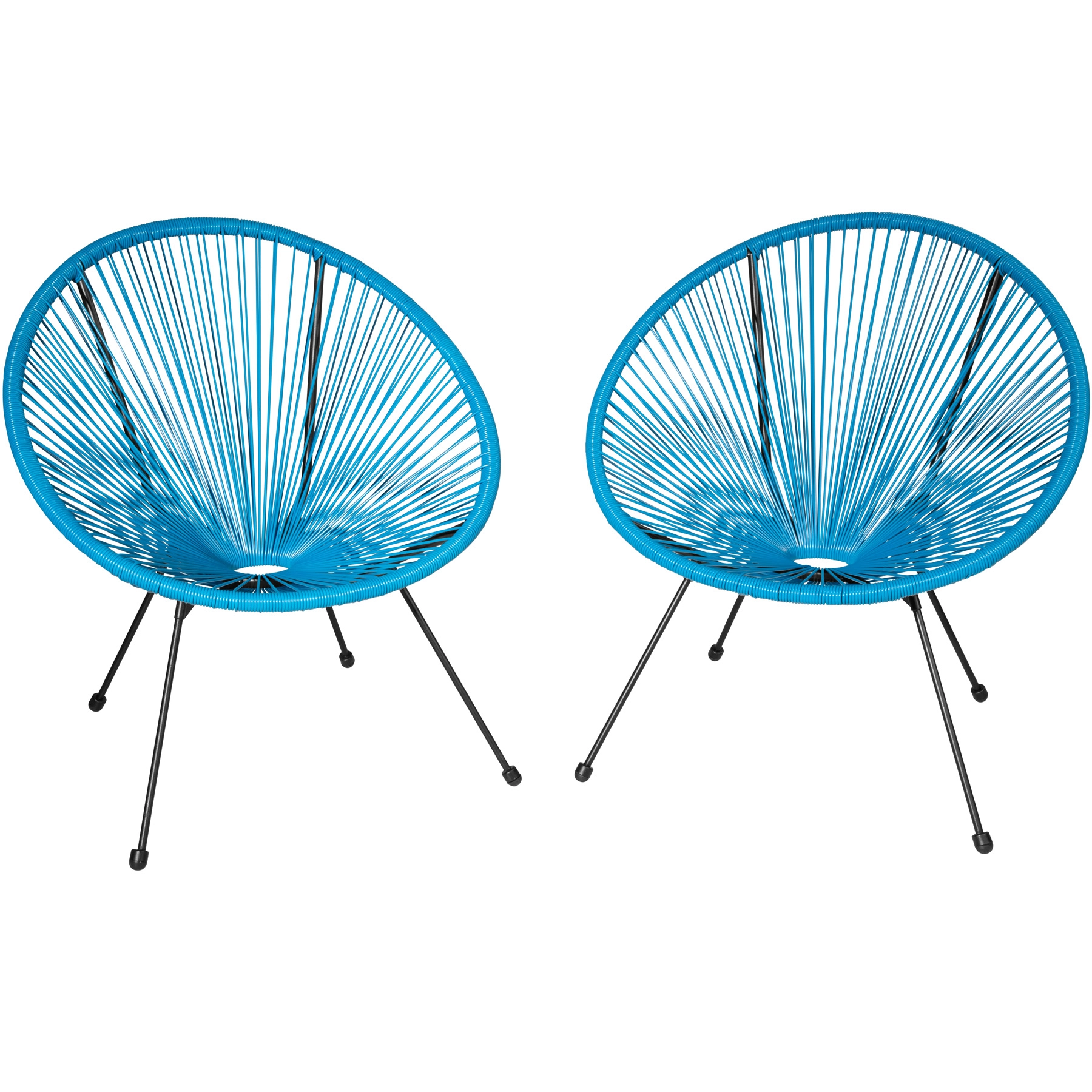 2 Gartenstühle Santana Retro im Acapulco-Stil - blau