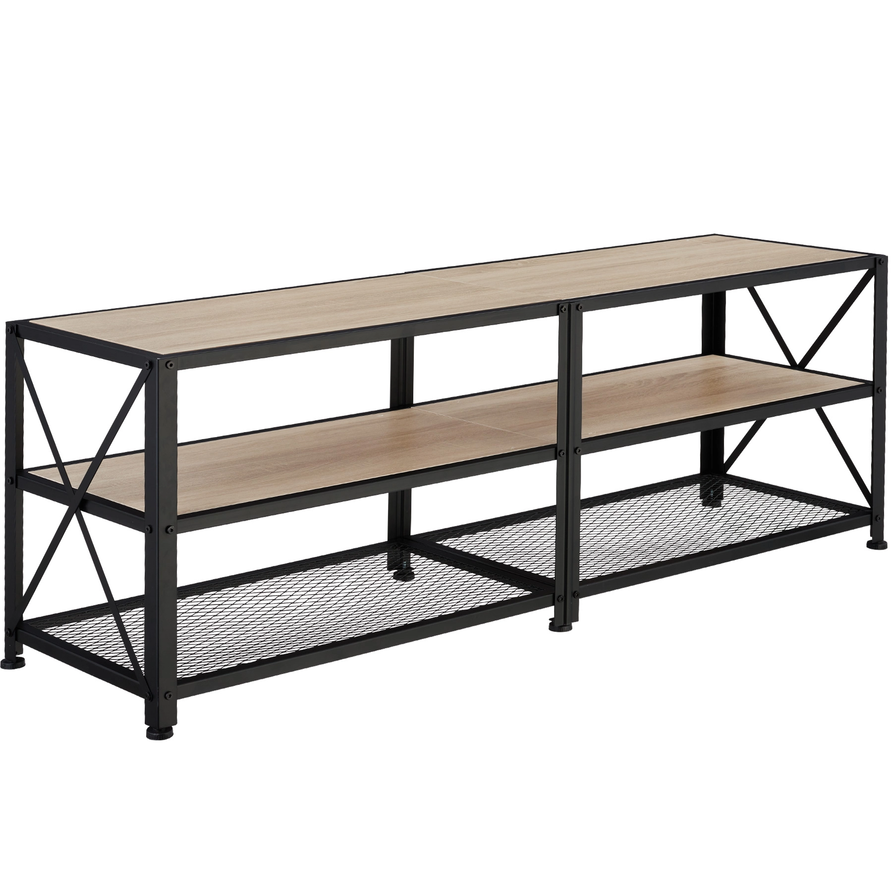 Lowboard - 141 cm, Industrial Holz hell, Eiche Sonoma