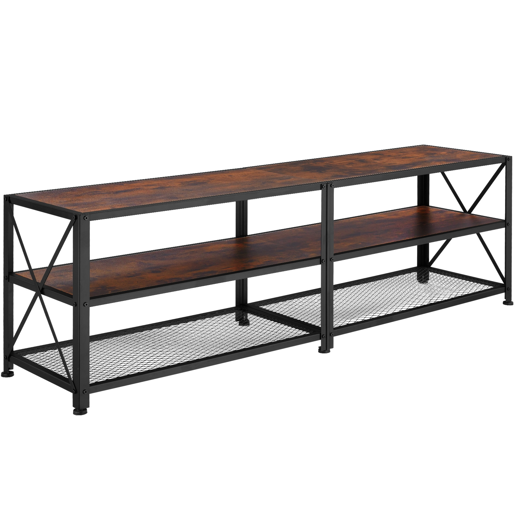 Lowboard - 161 cm, Industrial Holz dunkel, rustikal
