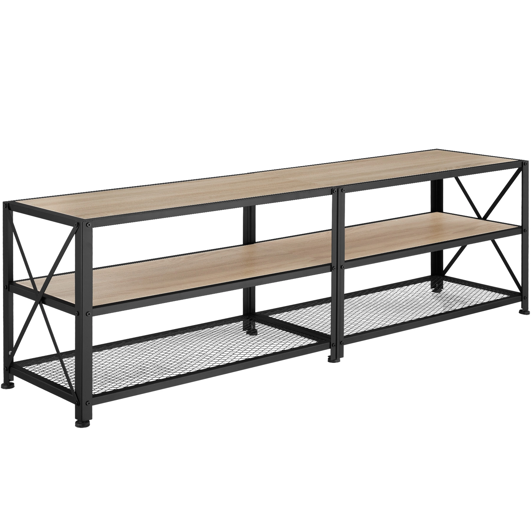 Lowboard - 161 cm, Industrial Holz hell, Eiche Sonoma
