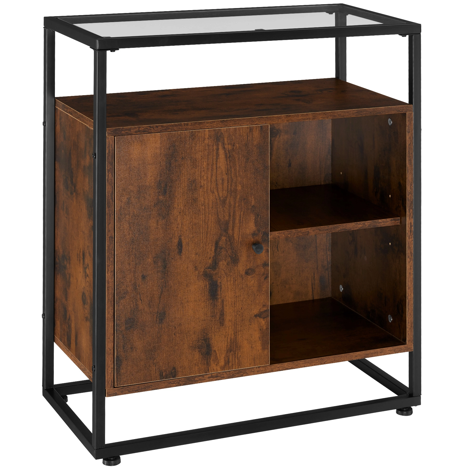 Kommode Conventry 70x38x80,5cm - Industrial Holz dunkel, rustikal