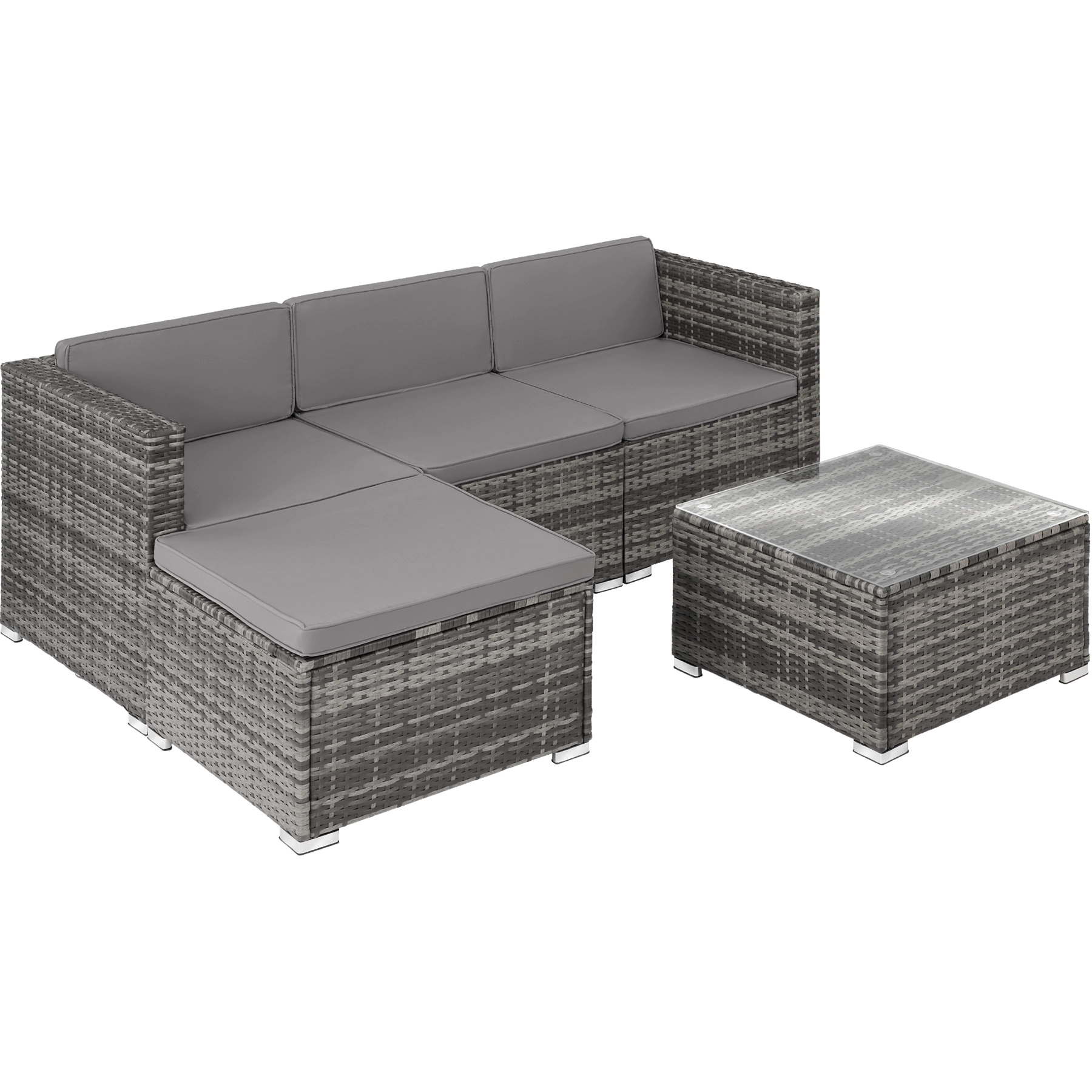 Rattan Lounge Lignano - grau