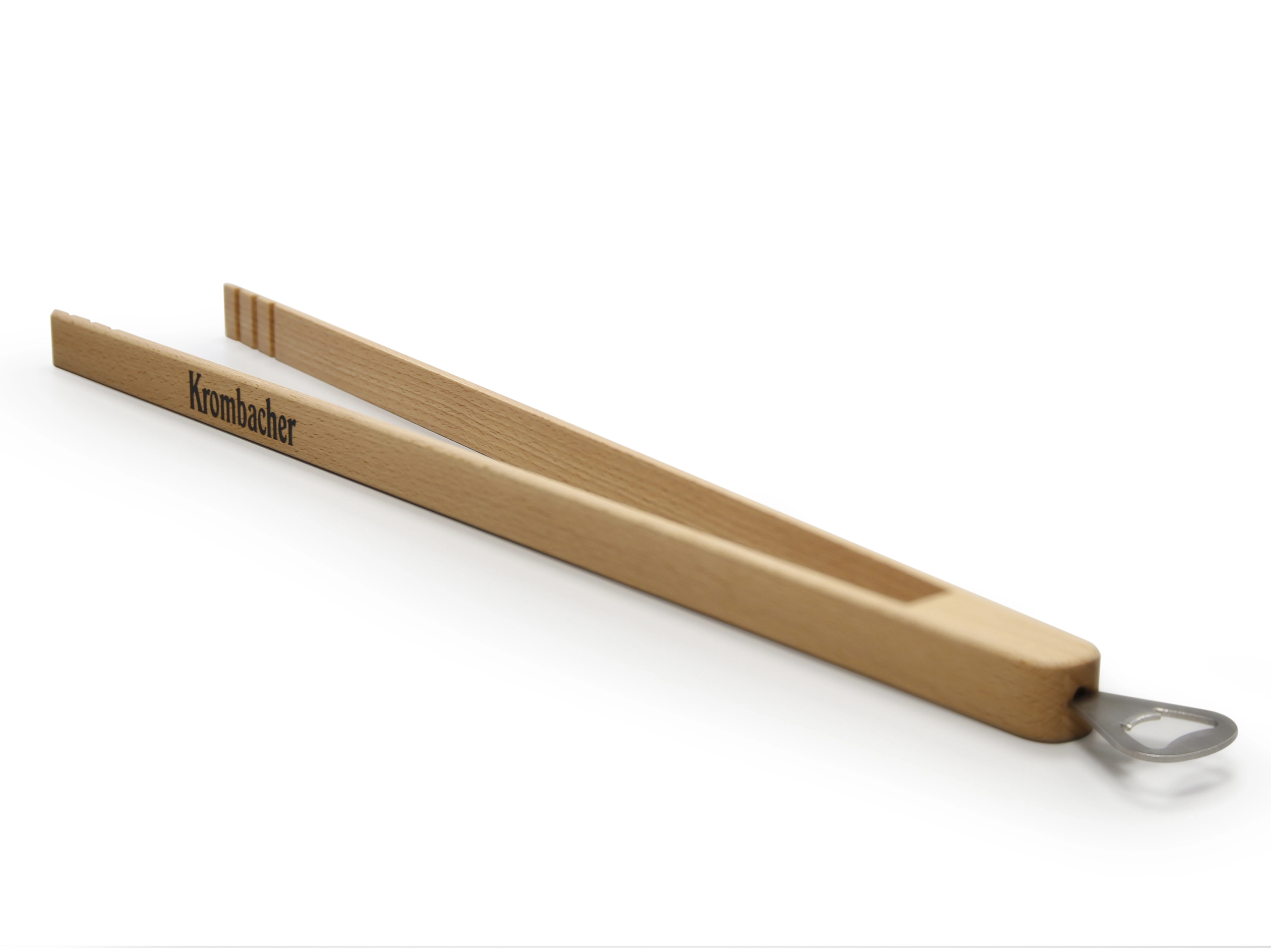 Grillzange Holz mit Flaschenöffner