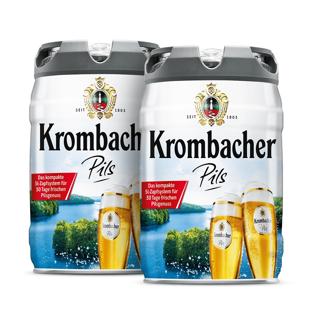 Krombacher Pils 2x5L Frische-Fässchen