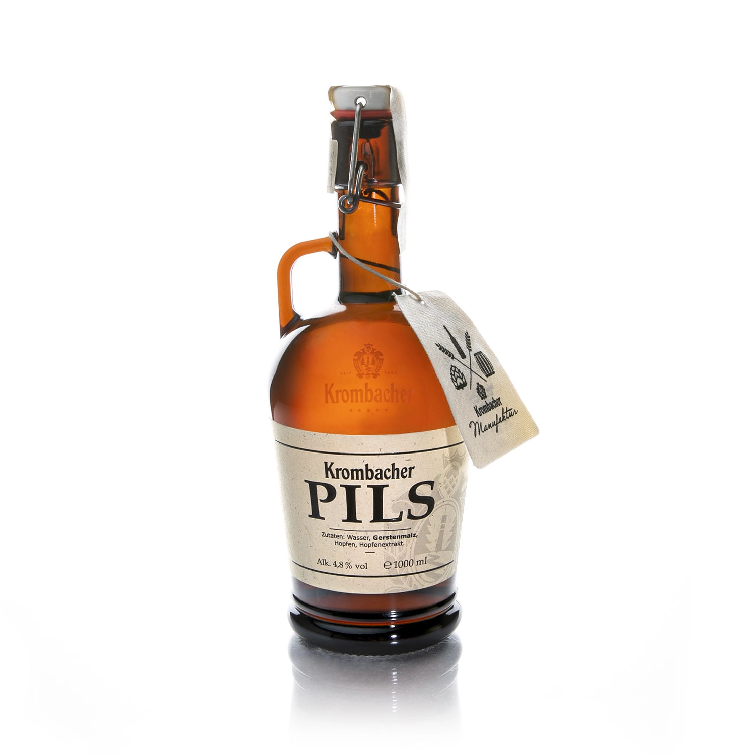 Krombacher Pils 1,0L Flasche