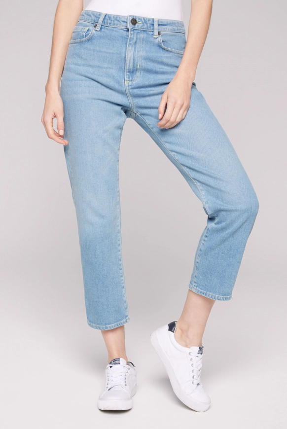 SOCCX Jeans LE:A Mom Fit - easy blue | 26