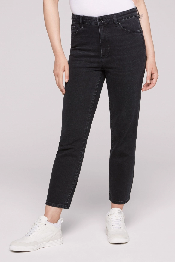 SOCCX Jeans LE:A Mom Fit - breezy black | 30