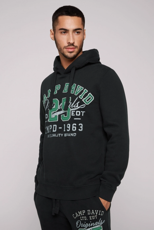 CAMP DAVID Hoodie mit Artwork im Retro-Style - black | XL