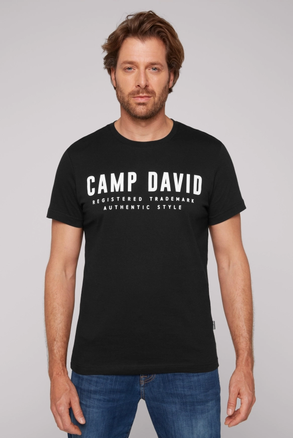 CAMP DAVID Basic Logo T-Shirt - black | L