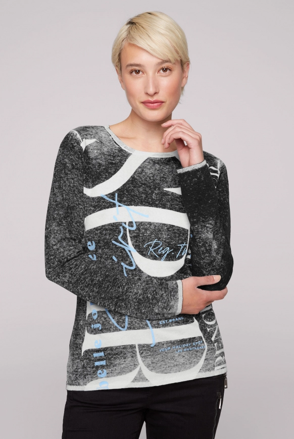 SOCCX Pullover mit Acid Prints - black | XXXL