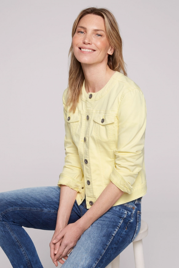 SOCCX Coloured Jeansjacke JE:SSY - faded yellow | XXL