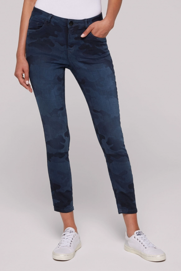 SOCCX Jeans MI:RA Slim Fit - blue camouflage | 31