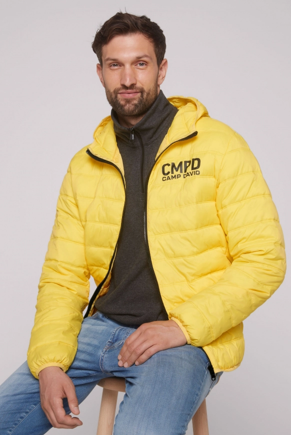 CAMP DAVID Leichte Steppjacke mit Kapuze - industrial yellow | XXL