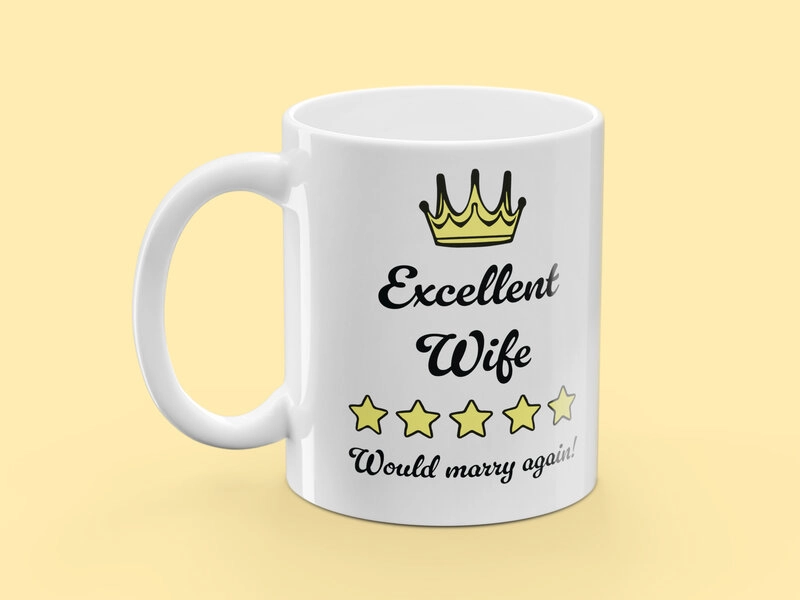 Tasse mit Aufdruck - Excellent Wife